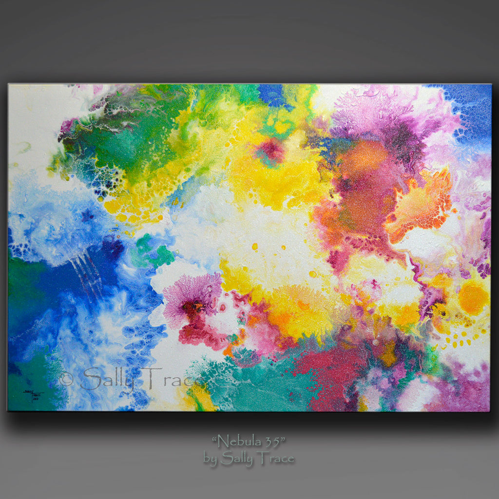 abstract painting for sale "Nebula 35" by Sally Trace