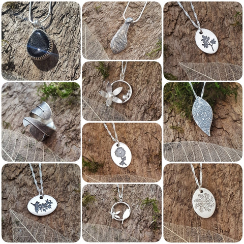 Handmade Sterling and fine silver pendants