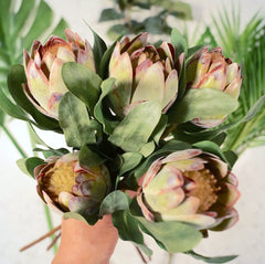 Faux protea flowers from Rose & Grey