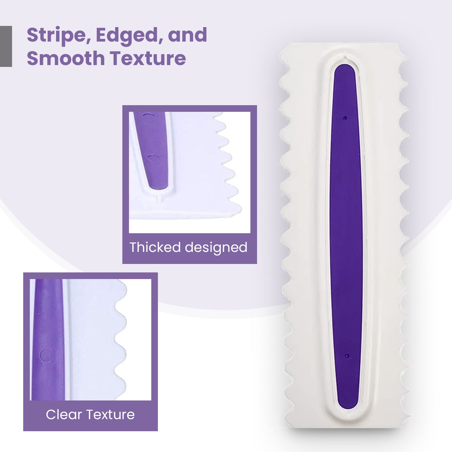 Set of 3 Large Icing Smoother Combs