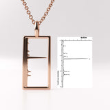 Customized line chart pendant ontogenie science jewelry