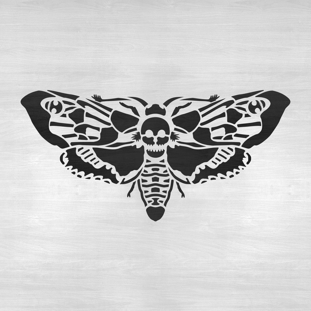 Death Head Moth Stencil Stencil Revolution