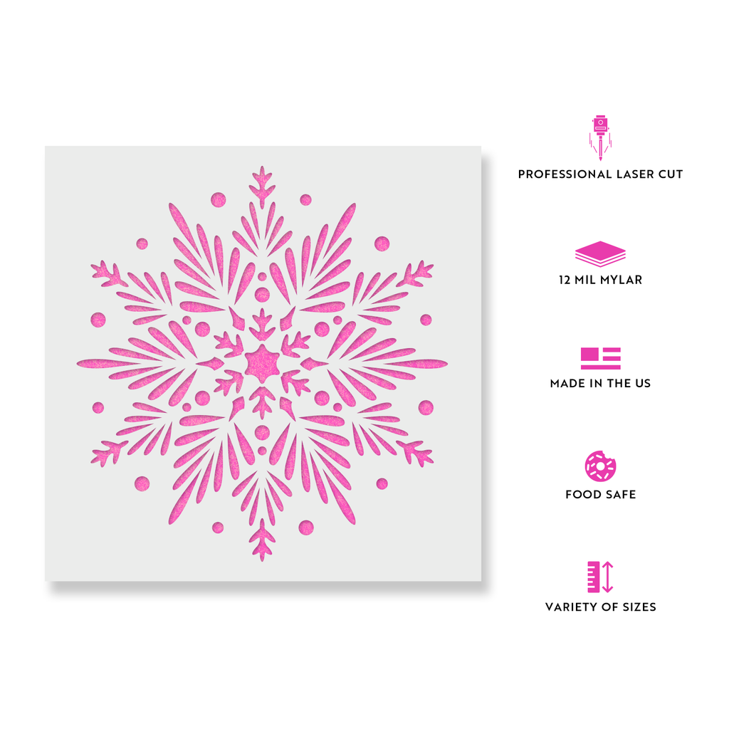 individual colorful snowflakes