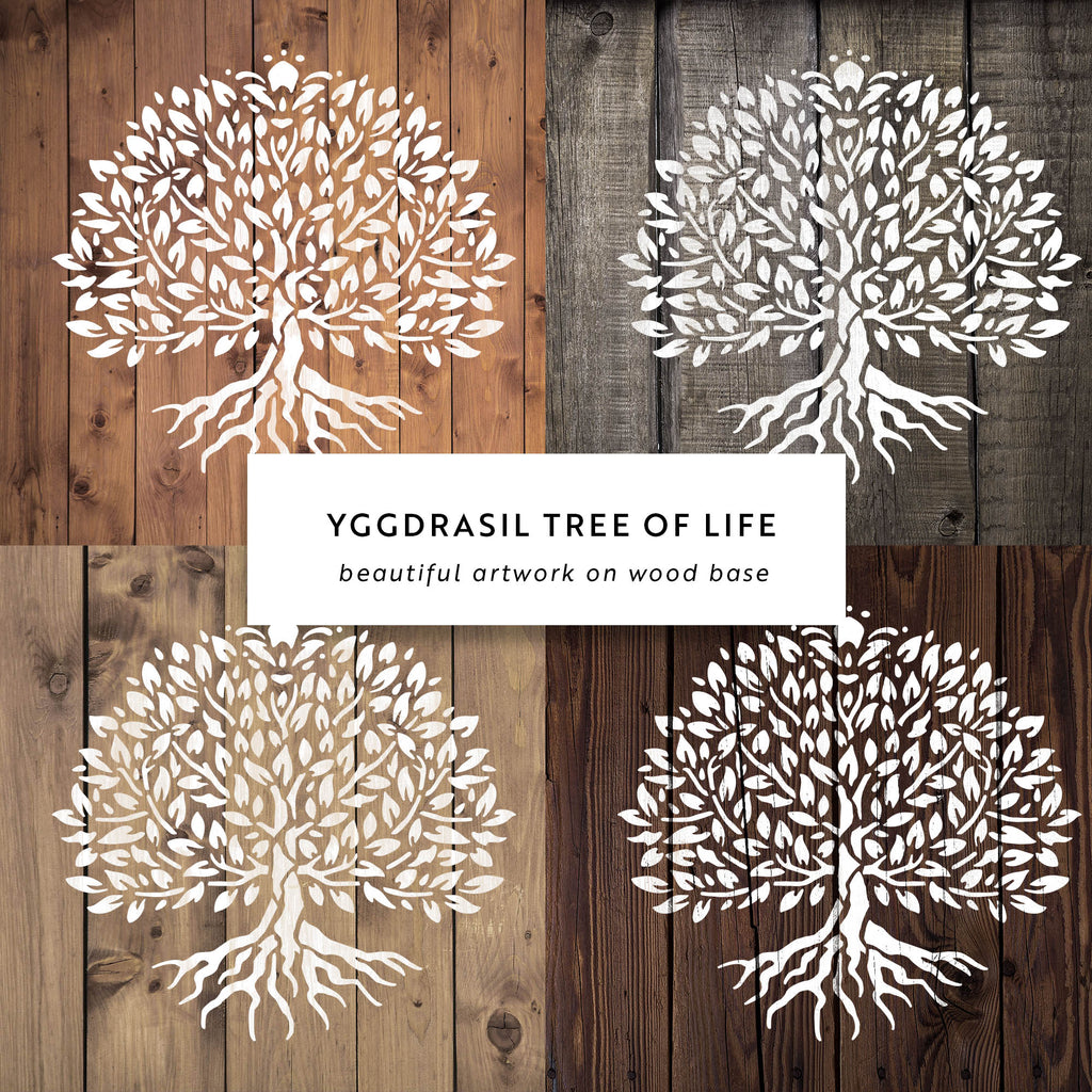 Yggdrasil Tree of Life Stencil Stencil Revolution