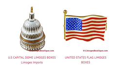 Patriotic Limoges Boxes  - French Porcelain