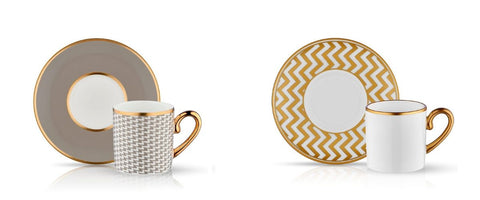 porcelain coffee cups with gold