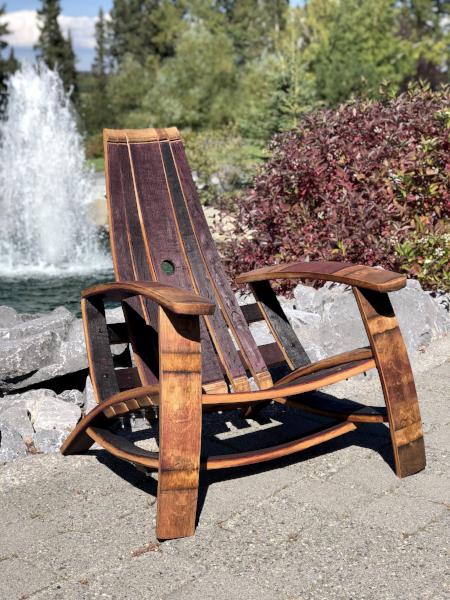 Wine Barrel Adirondack Chair Burgundy Oak