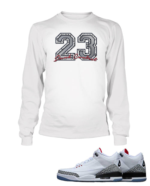 23 Dunk Contest Graphic T Shirt to Match Retro Air Jordan 3 Black Cement Shoe