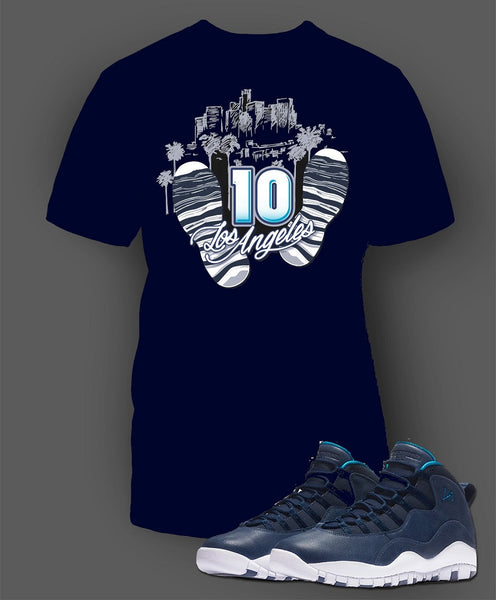 Graphic Navy Shirt To Match Retro Air Jordan 10 Shoe – Vegas Big and