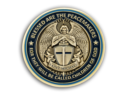 St Michael Challenge Coin Gift Custom Pins and Buckles