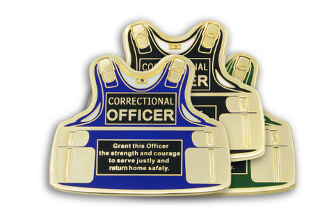 Vest-Shaped Correctional Officer Challenge Coin