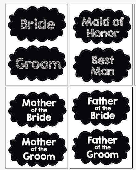 wedding photo props printables