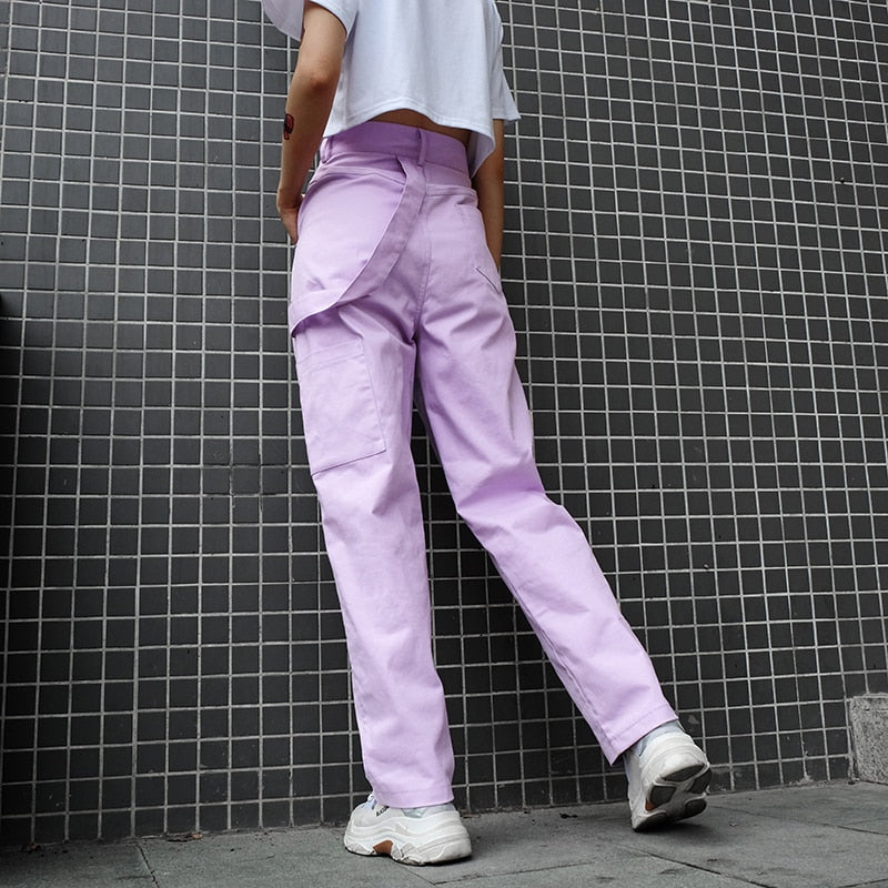 cargo pants purple