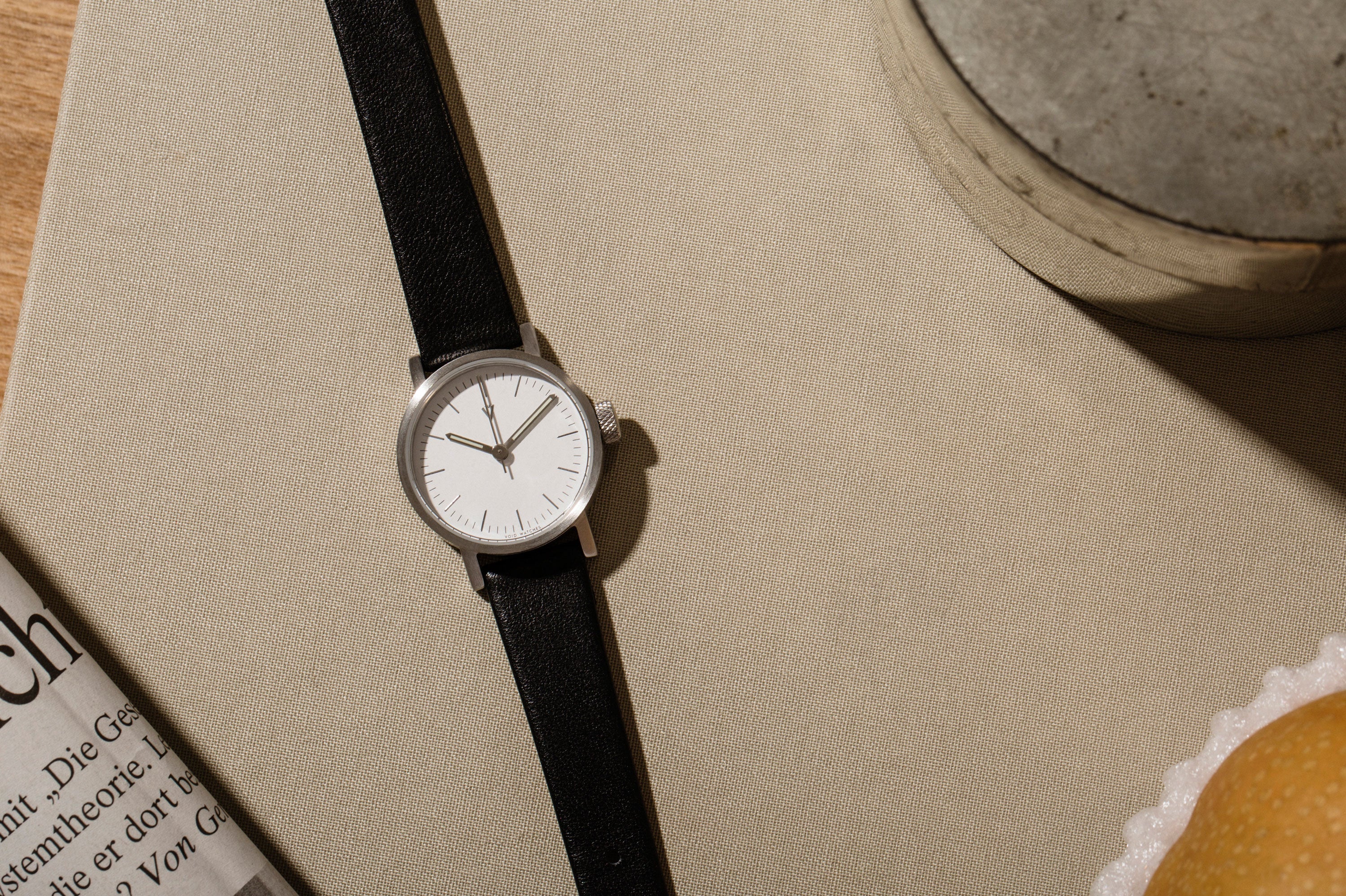 The V03P-BR/BL/WH by VOID Watches. Petite 28mm diameter case watch for ladies.