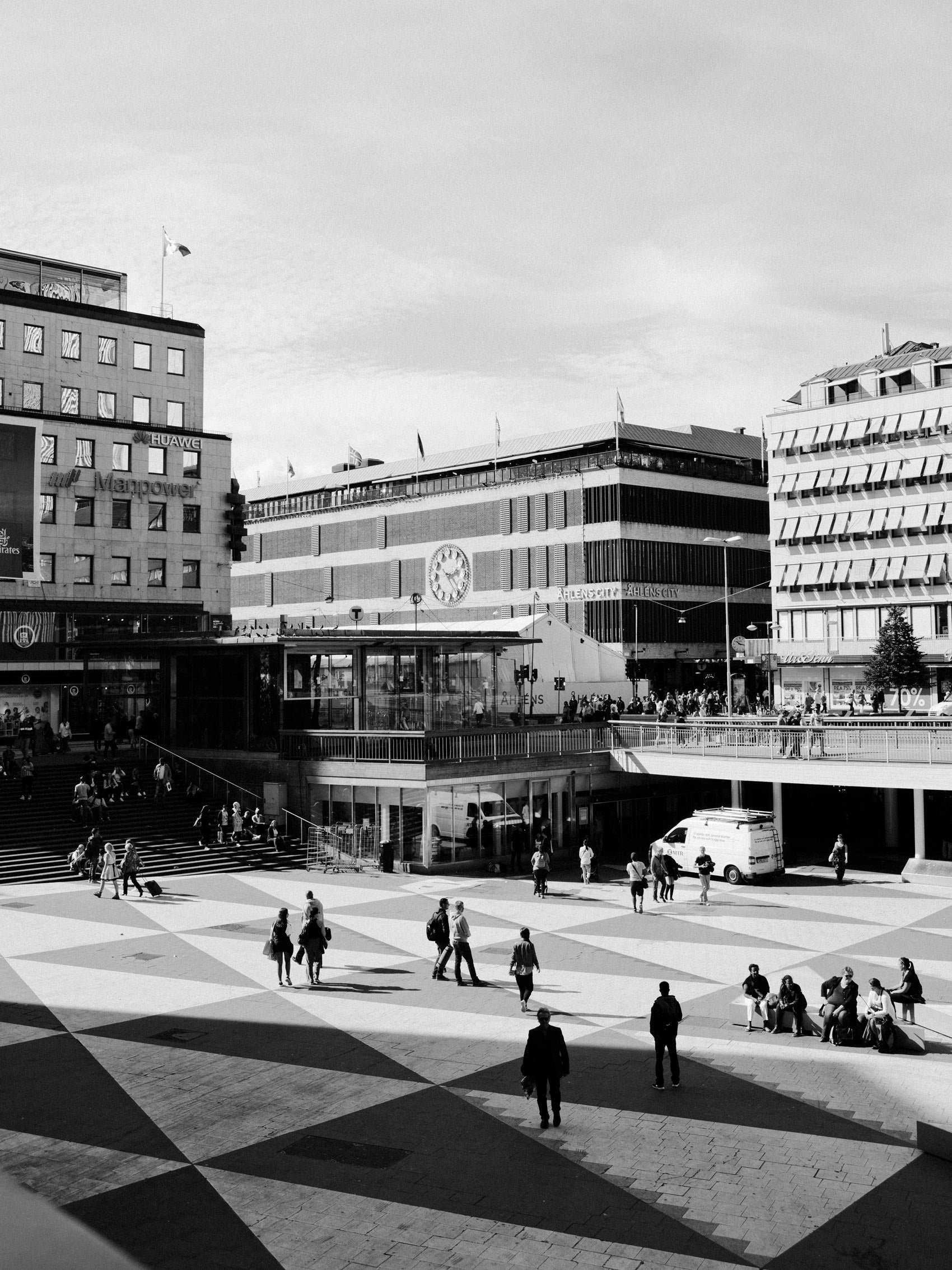 Sergel's Torg in Central Stockholm. Pattern for the V03D-STHLM watch's case back by David Ericsson.