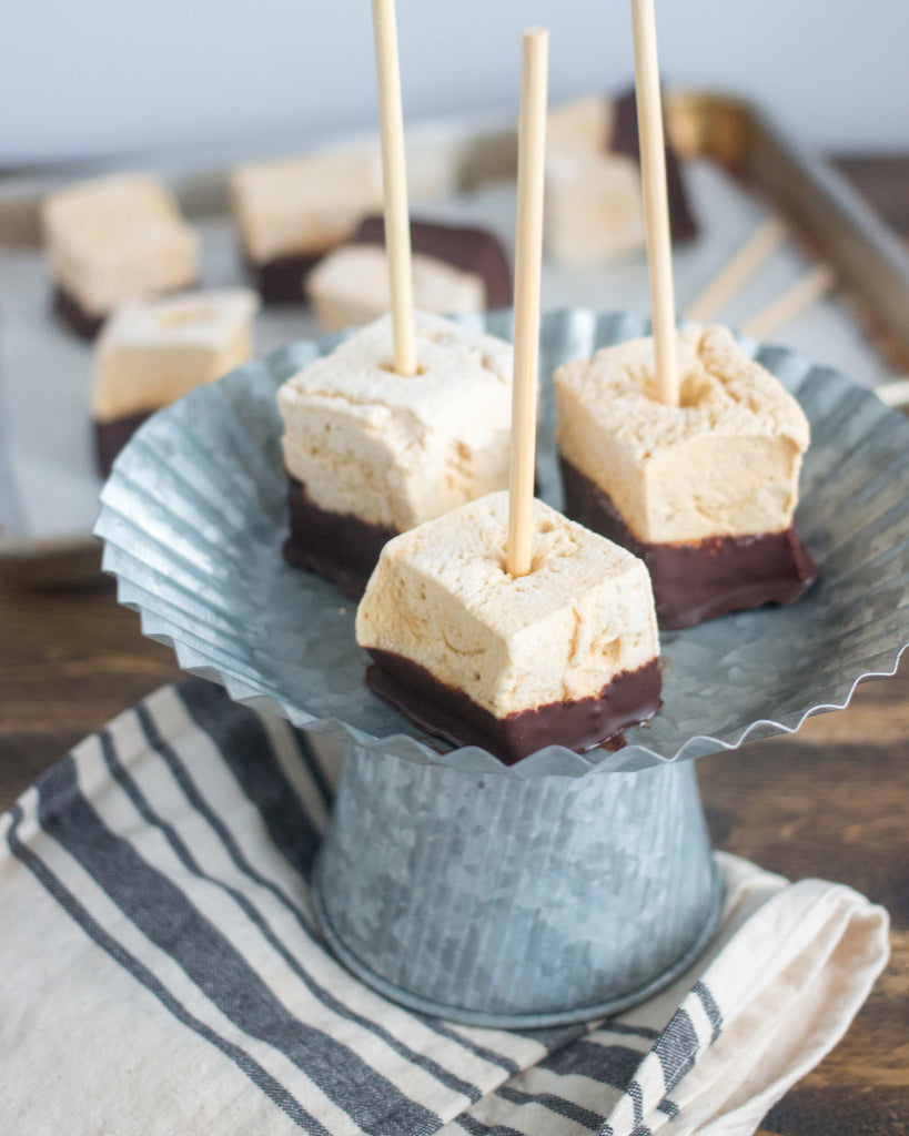 chocolate dipped marshmallows