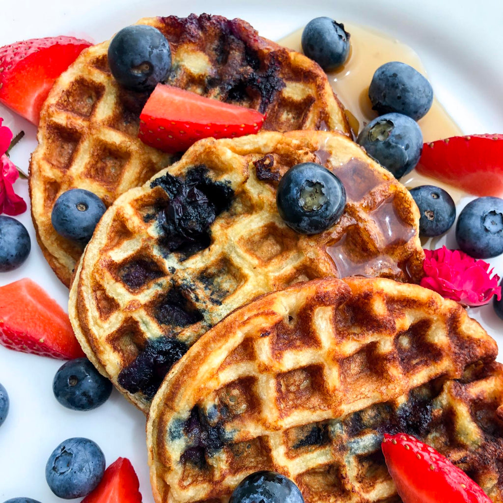 how to make blueberry waffles