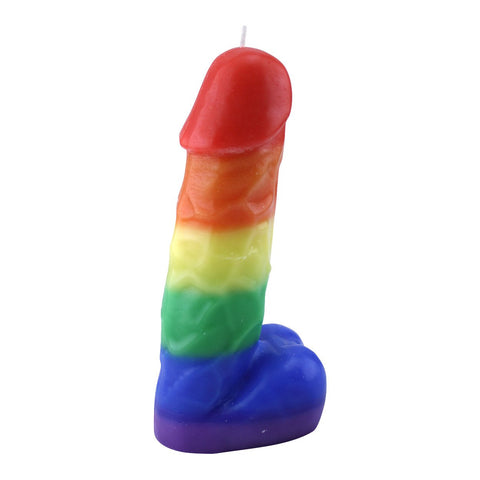 Jumbo Rainbow Penis Candle