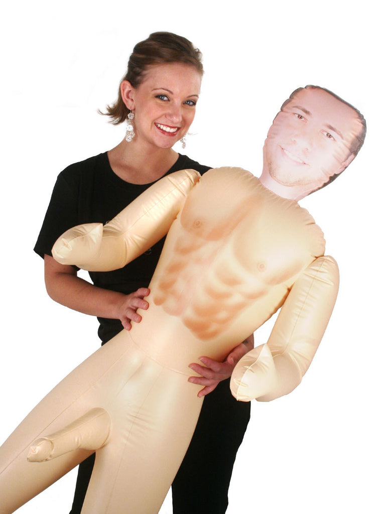 Girls having sex male blow up doll