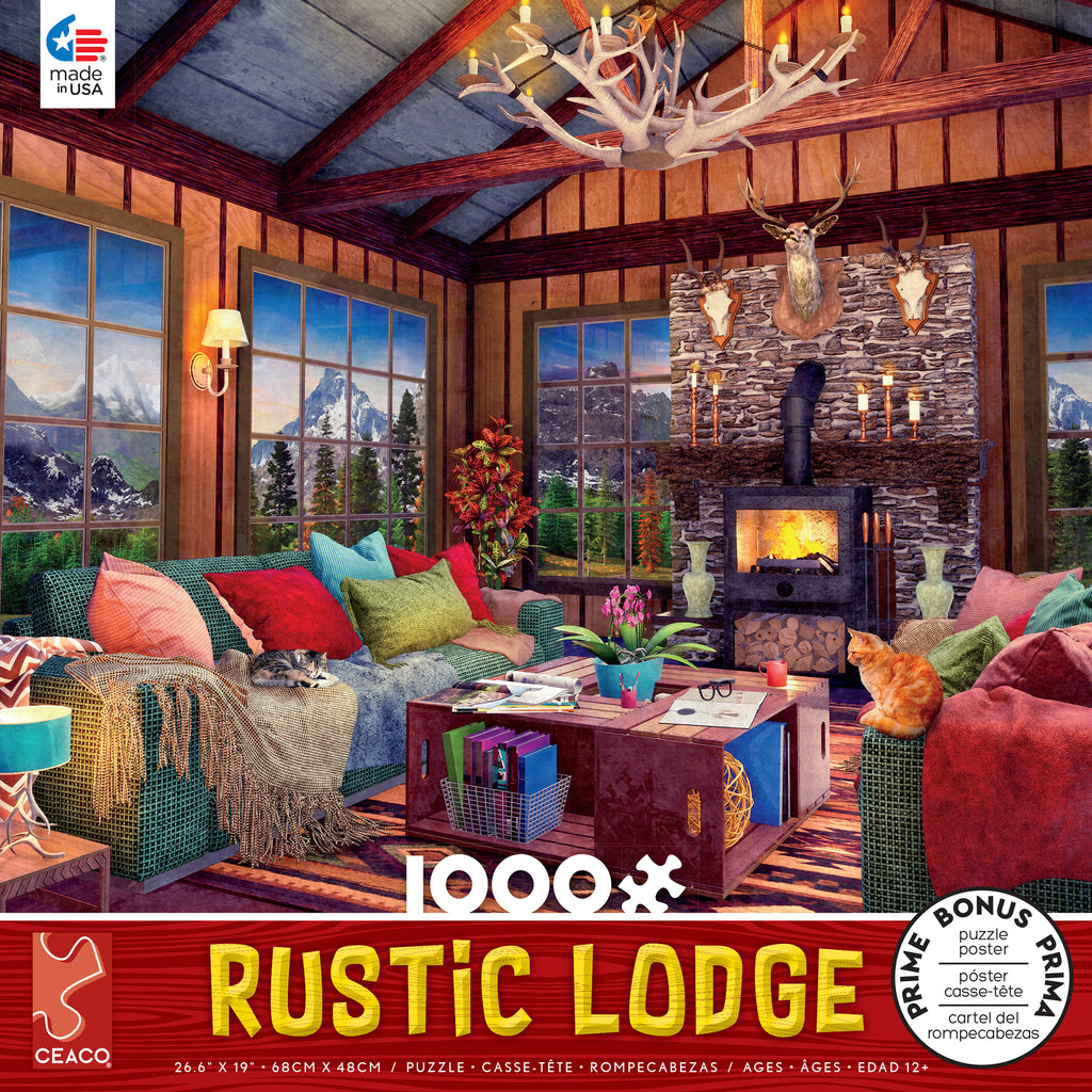 Details about   Ceaco  1000 Piece Rustic Lodge Puzzle    **MISSING ONE PIECE*** 