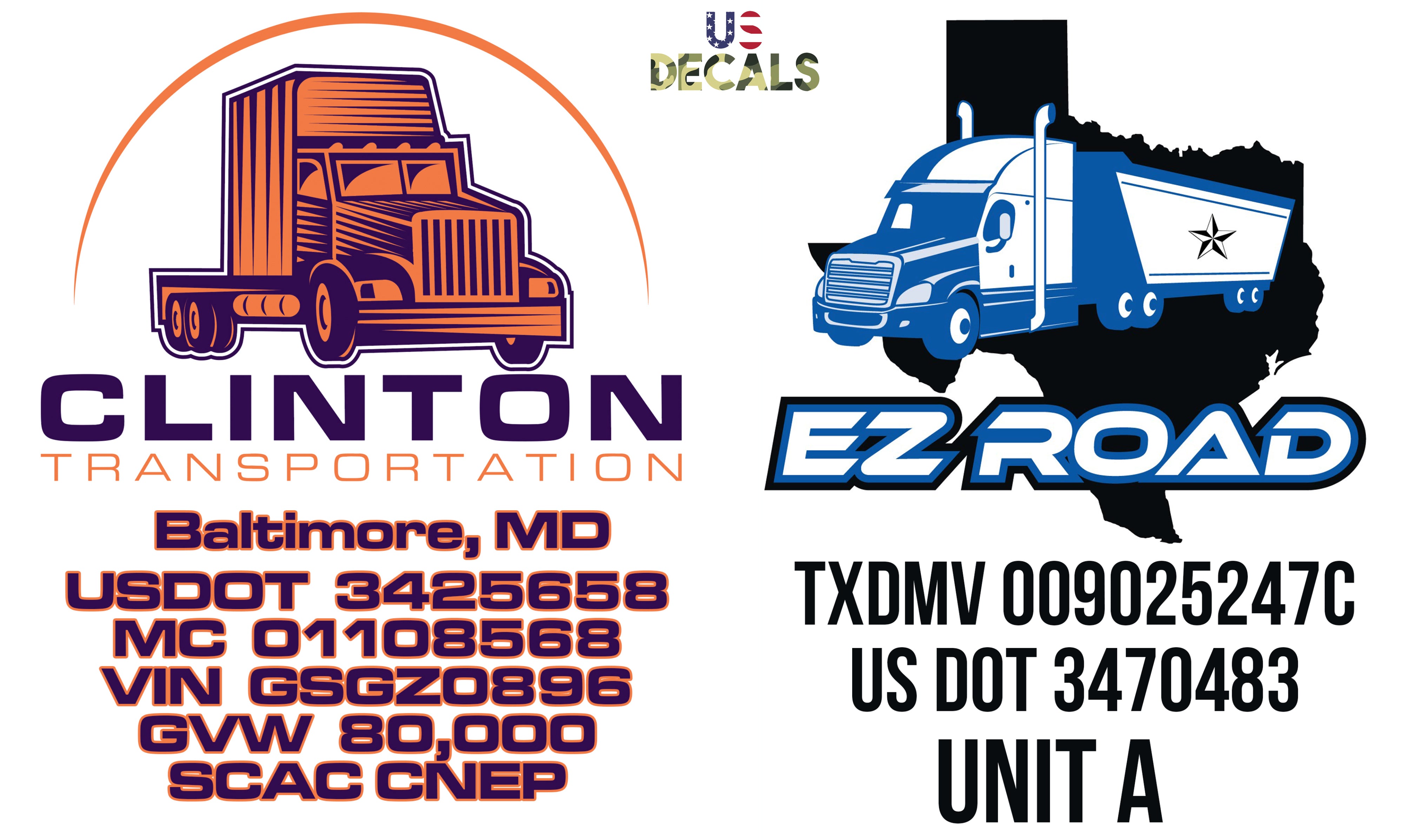 semi truck usdot truck lettering