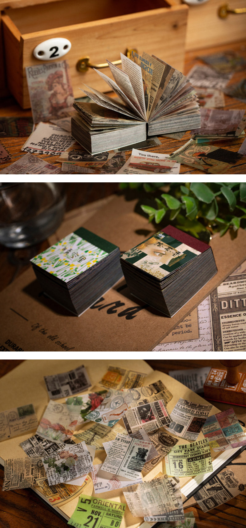 Kraft Paper Blank Flash Memo Card Box 100 Pcs - Detail