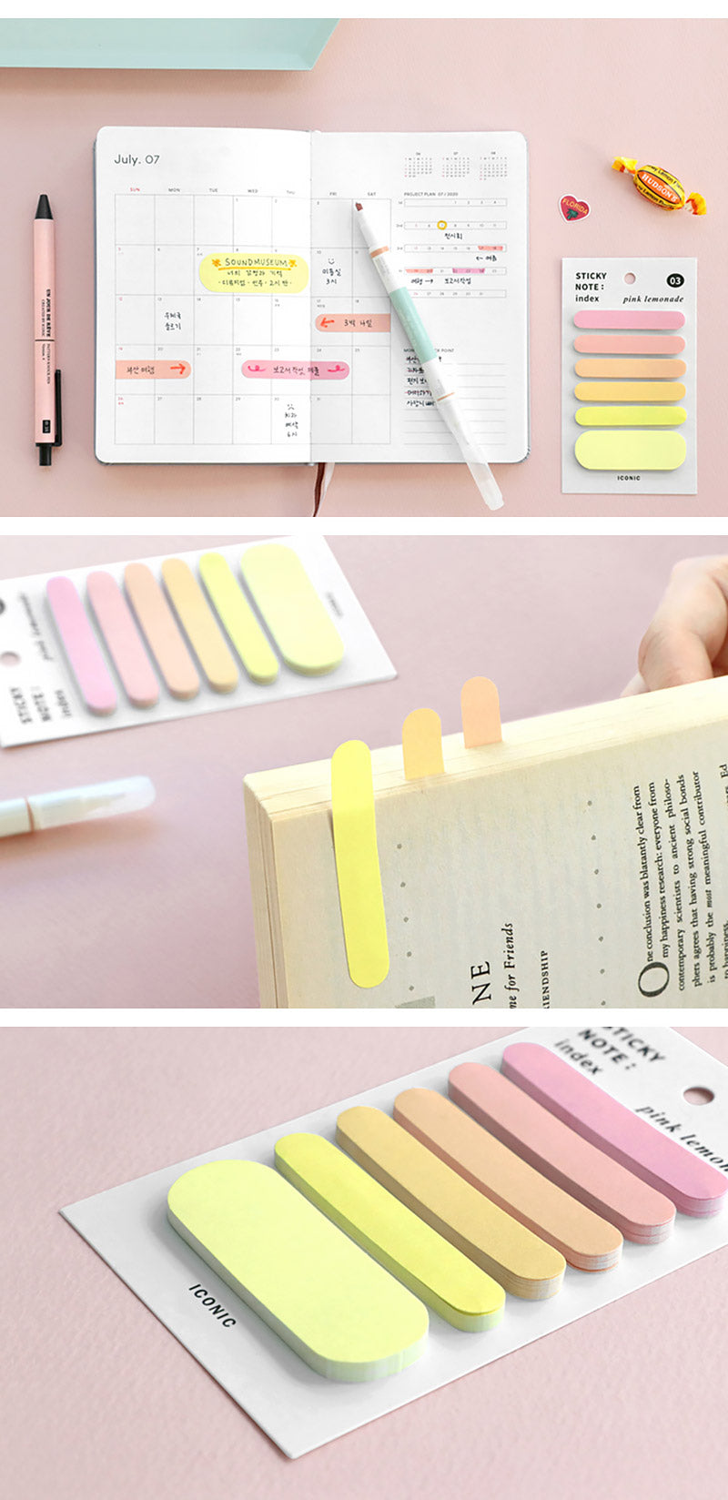 Korea ICONIC Pastel Color Index Tab - Place to use