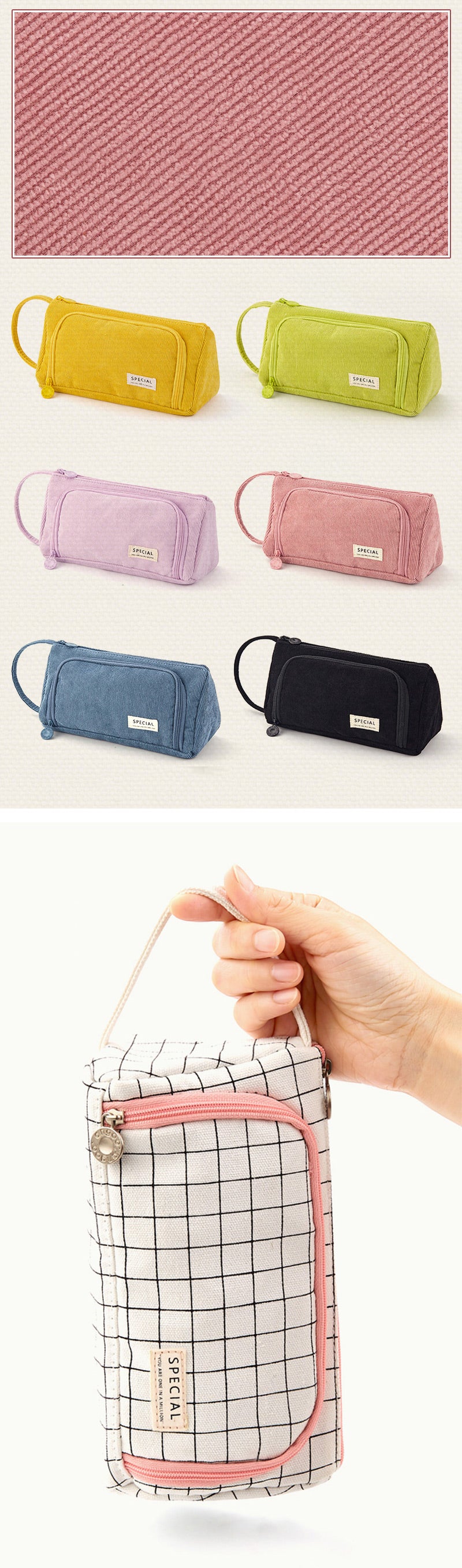 Large Stationery Organizer Pencil Case - Color