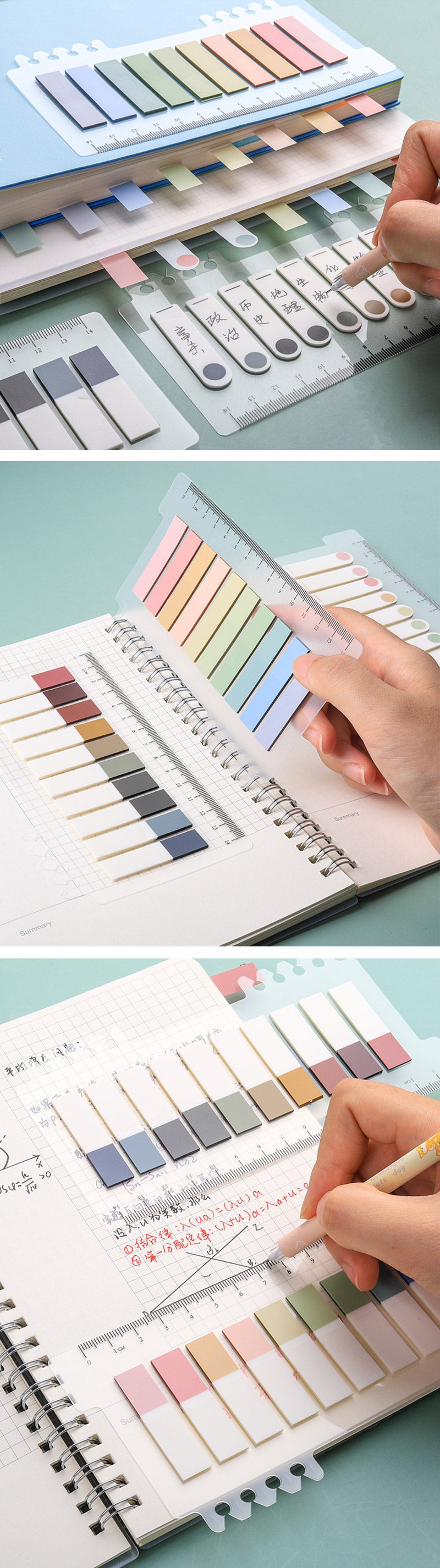 Morandi and Pastel Colors Index Tab - Detail