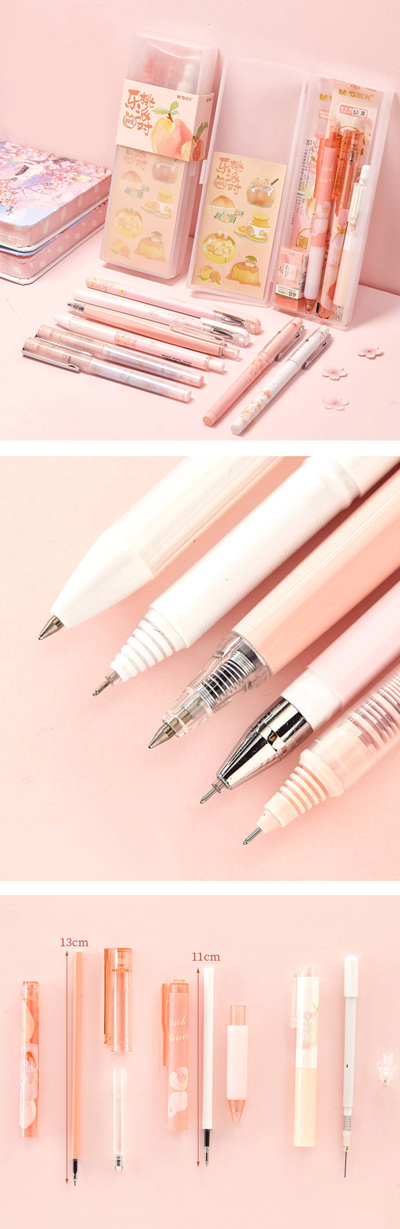 Pinky Sakura Gel Pen Collection Bundle - Detail