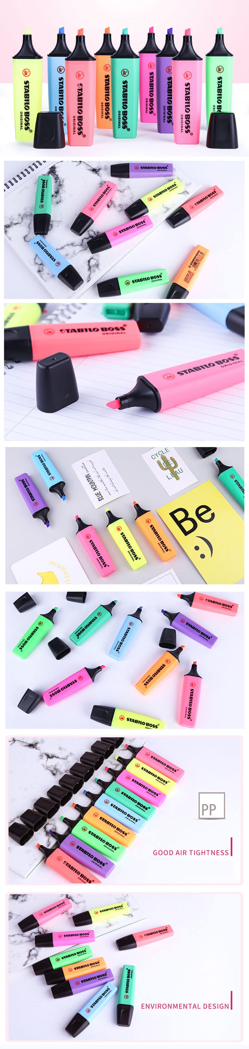 STABILO Boss Original Highlighters 9 Colors Bundle - Detail