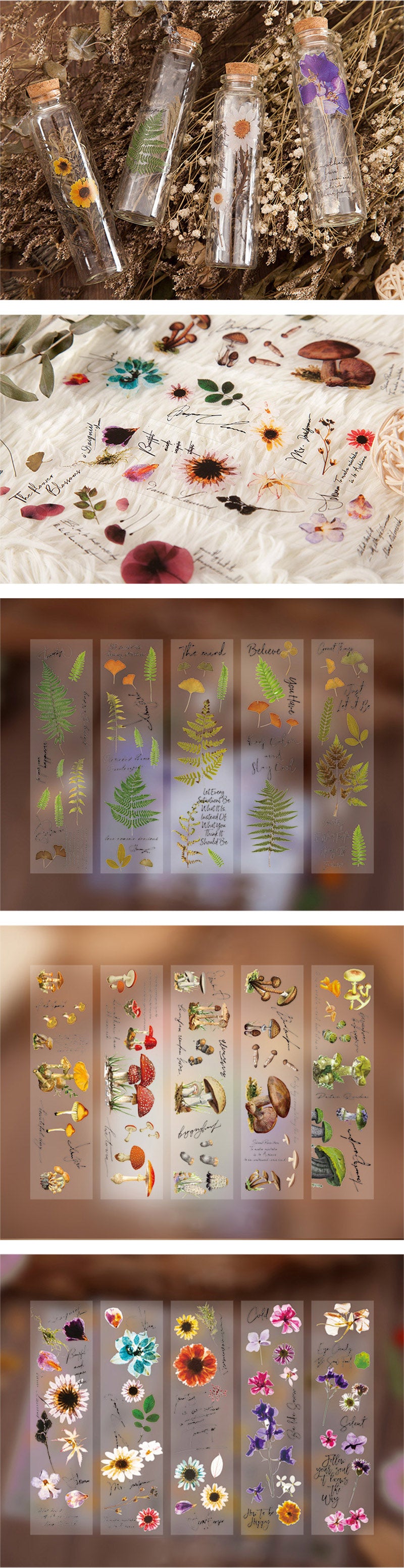 Translucent Floral Stickers - Detail