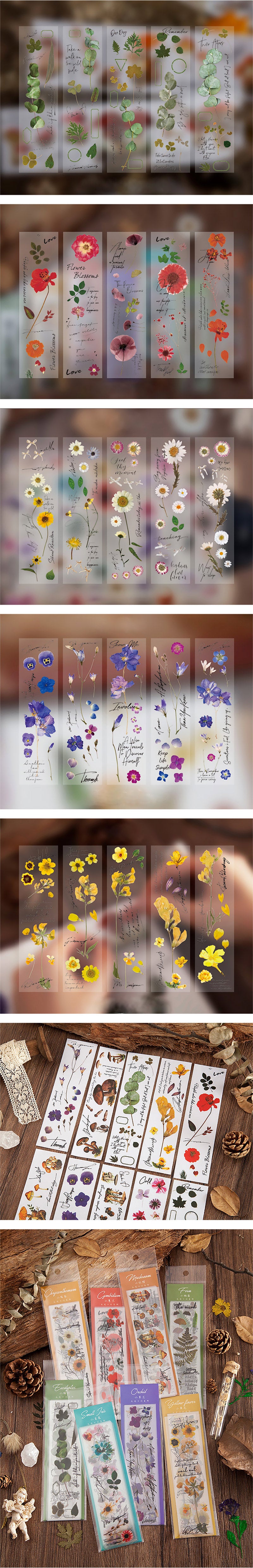 Translucent Floral Stickers - Detail