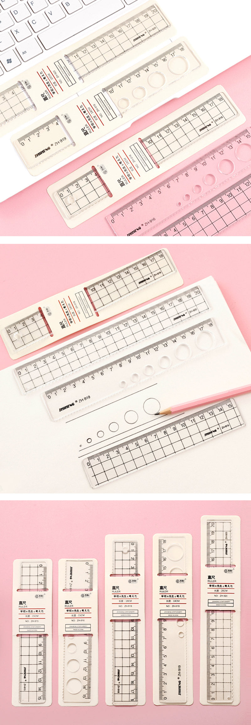 Transparent Pocket Plastic Ruler - Detail