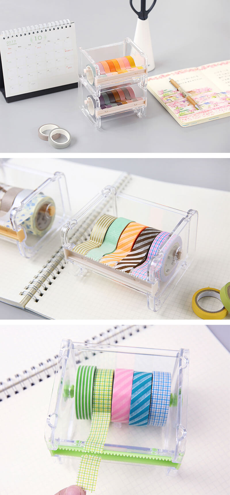 Washi Tape Storage and Dispenser Box - Detail