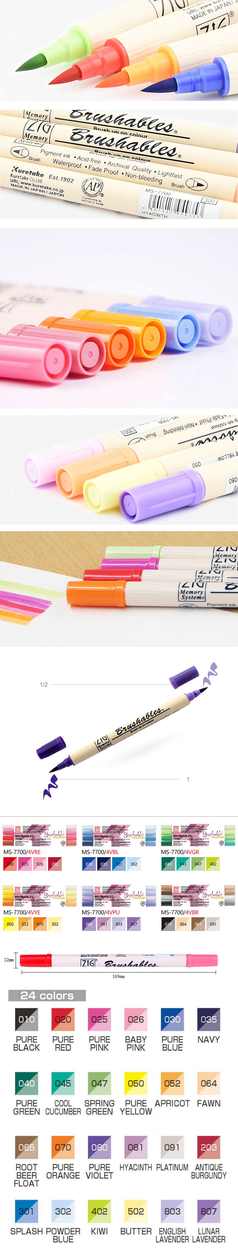 Kuretake ZIG Memory System Brushables Watercolor Brush Pen - Detail