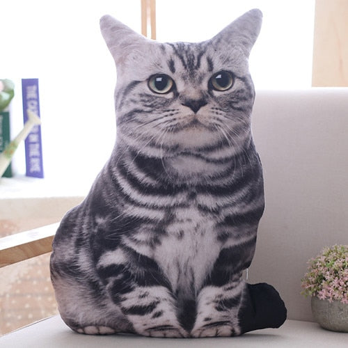 realistic cat pillow