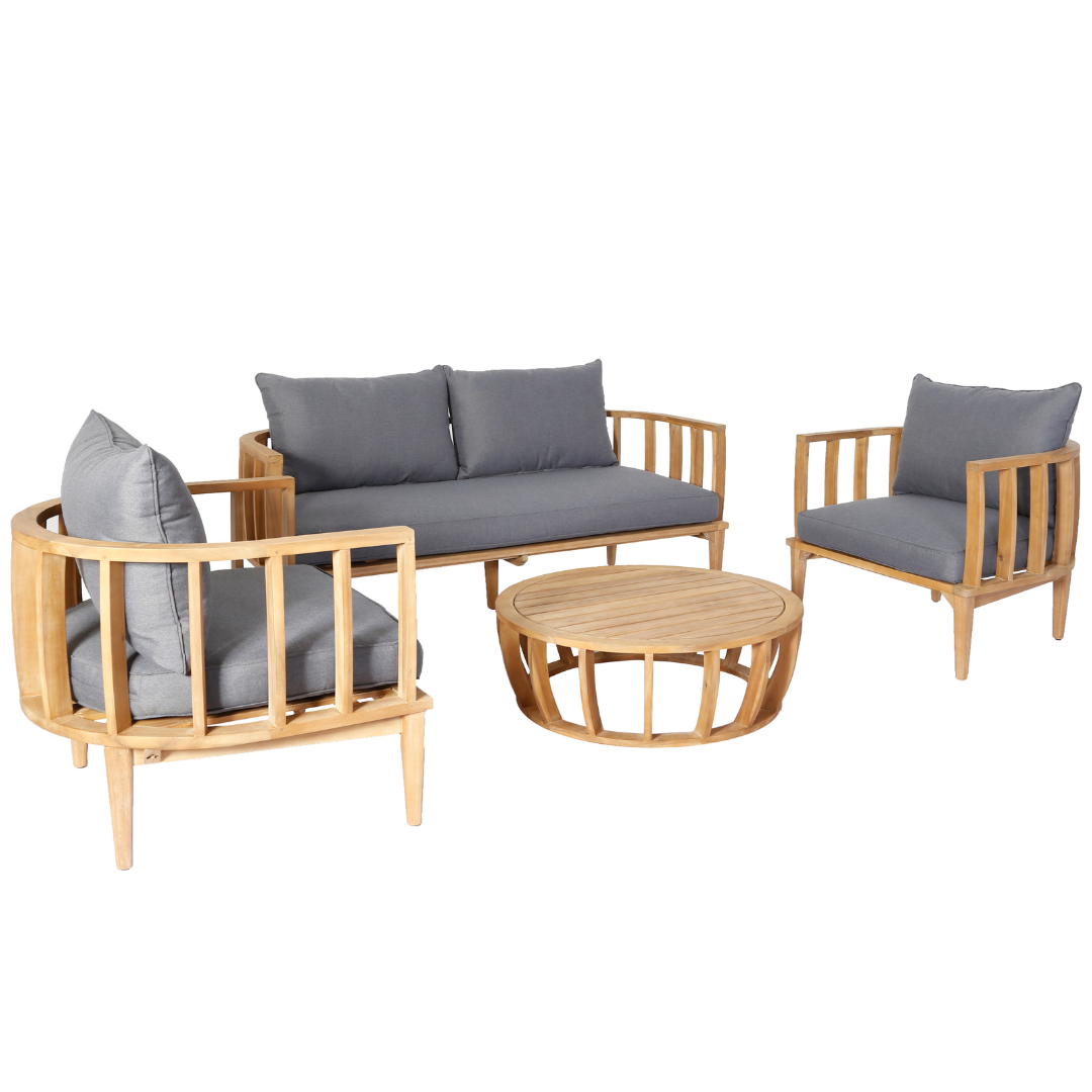 outdoor wooden lounge set