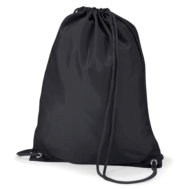 plain black gym bag