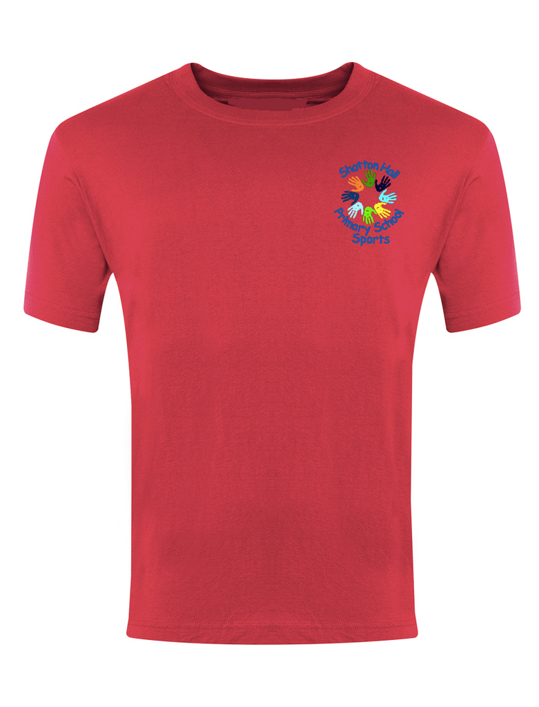 red pe t shirt