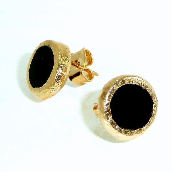 gold post stud earrings