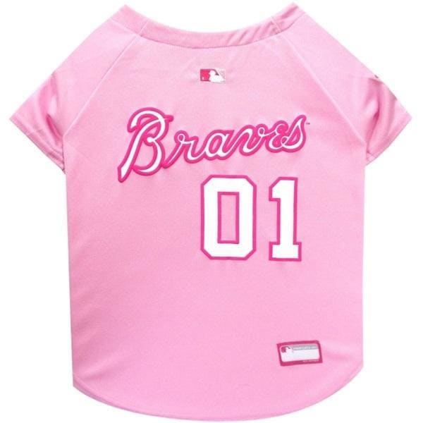 atlanta braves pet jersey