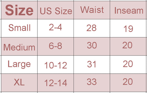 hibiscus capri size chart