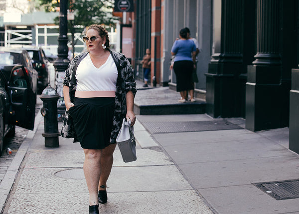 See Rose Go Plus Size Street Style as seen on Meaghan O'Connor and Photograph by Lydia Hudgens