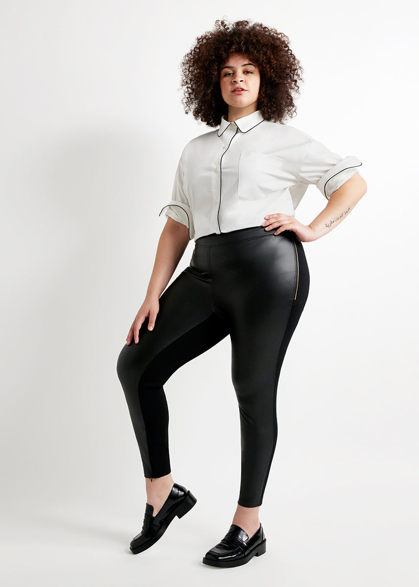 Faux Leather Legging - Plus Clothing See Go