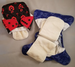 a pocket diaper and an All-in-one diaper