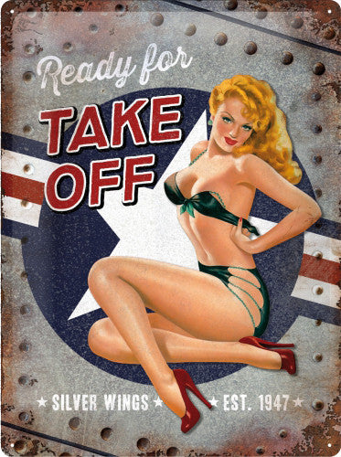 Ready Take Off Classic Retro 40 S 50 S Pin Up Girl 3d Road Knights Online