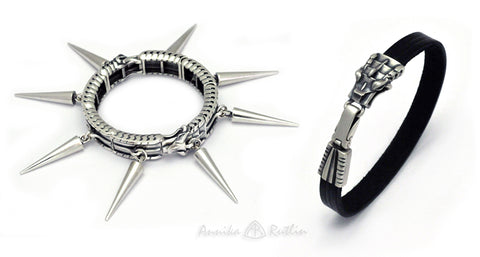amazing unusual modern dragon solid silver designer jewelry by jeweller Annika Rutlin