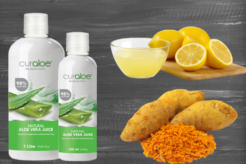 Aloe Vera Juice , Lemon Juice , Grated Ginger | curaloe.co.za blogs