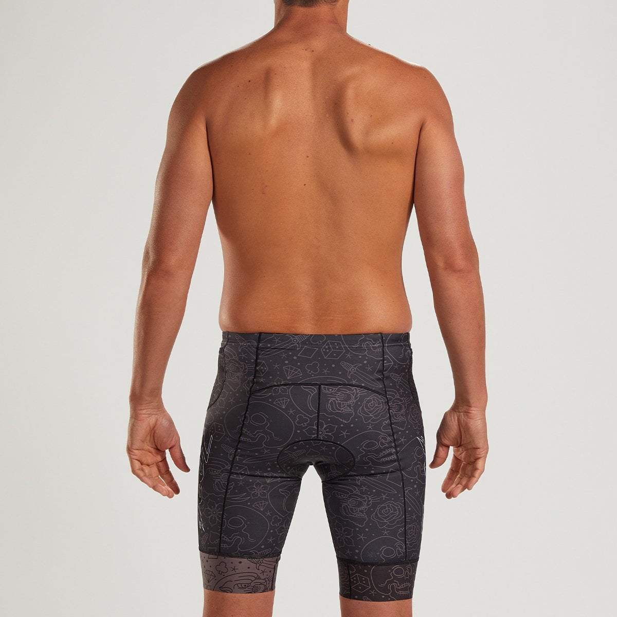 ZOOT Mens XL Ultra Tri Shorts Black 9" Carbon Padded Reflective Triathlon XLarge 